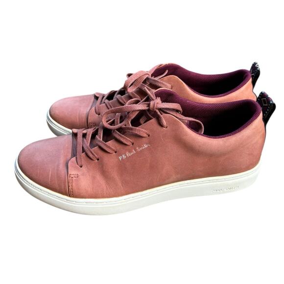 PS Paul Smith Men's Rust Burnt Orange Lee Low Top Lace Up Trainer Sneaker - 10 - Picture 4 of 10